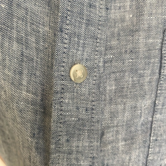 Men’s Saks fifth Ave linen short sleeve shirt size small - Picture 2 of 7